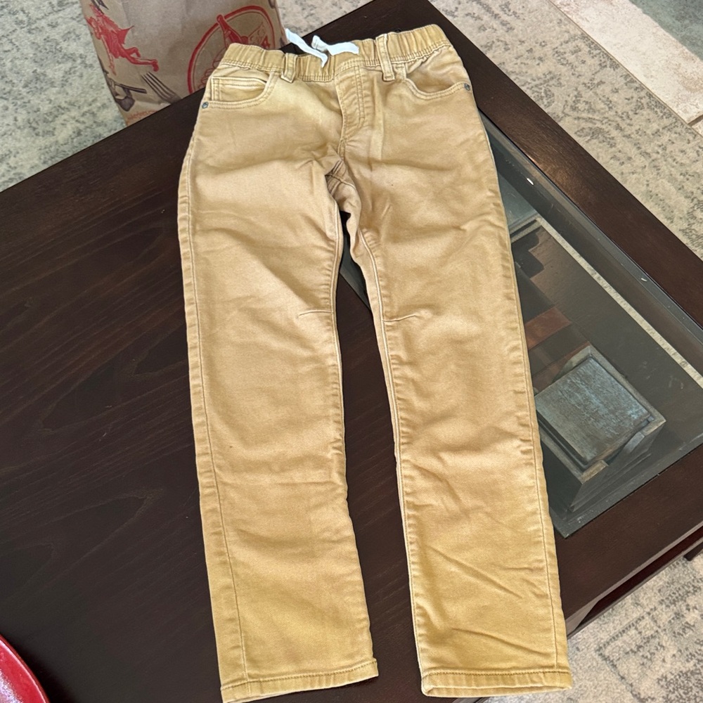 GAP Denim Stretch Slim Pants in Tan